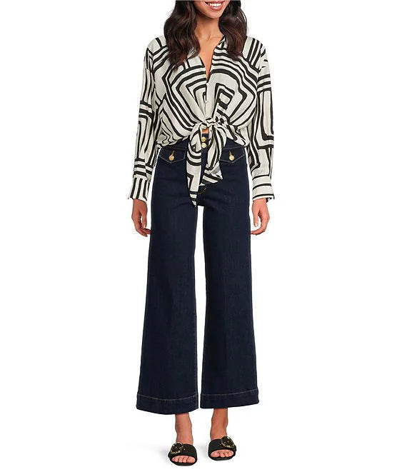 Rue Button Down Geometric Print