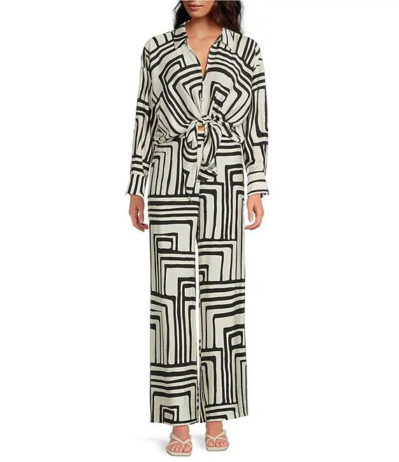 Rue Pant Geometric Print