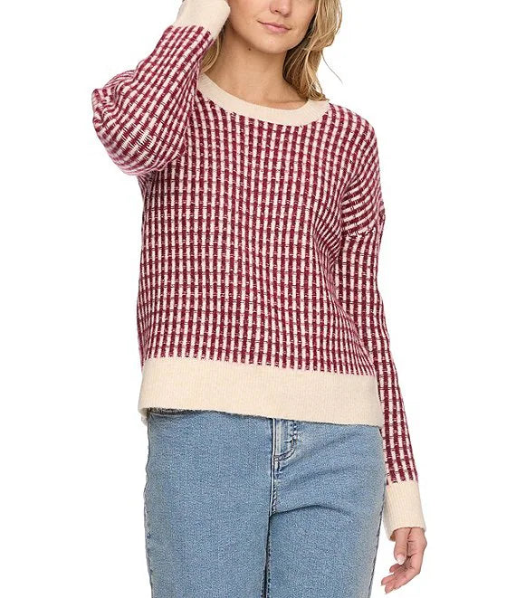 Michie Pullover Sweater in Berry