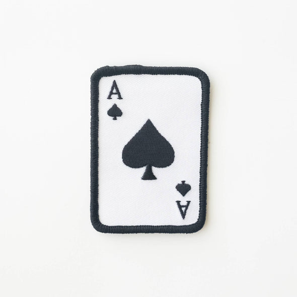 Ace of Spades Embroidered Iron on Patch
