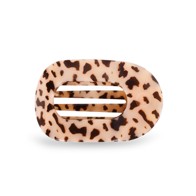 Round Flat Hair Clip | Med. | Blonde Tortoise