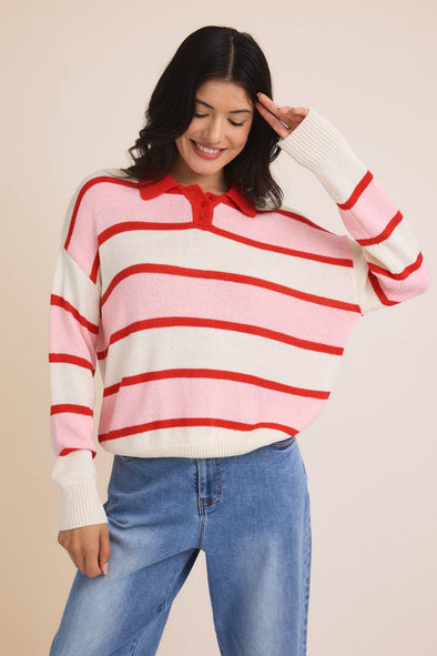 Long Sleeve Striped Sweater