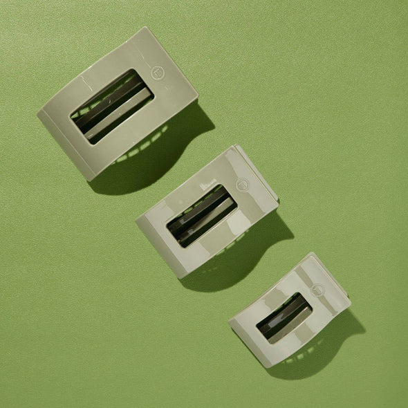 Flat Rectangle Hair Clip | Small | Sage It Ain't So