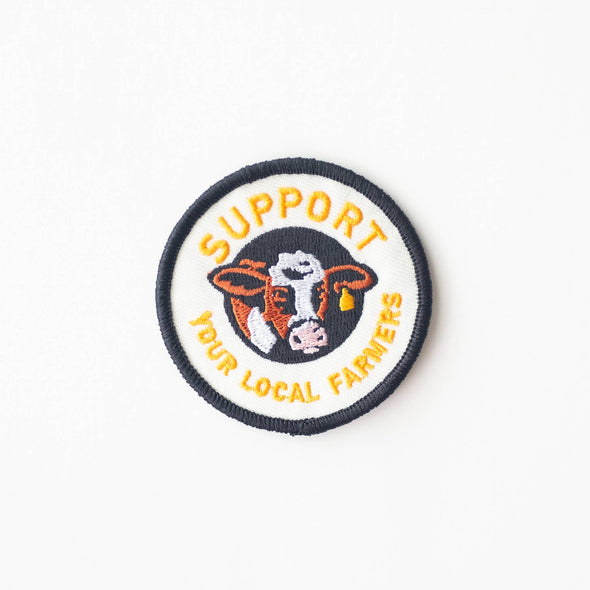 Support Your Local Farmers Embroidered Iron on Patch