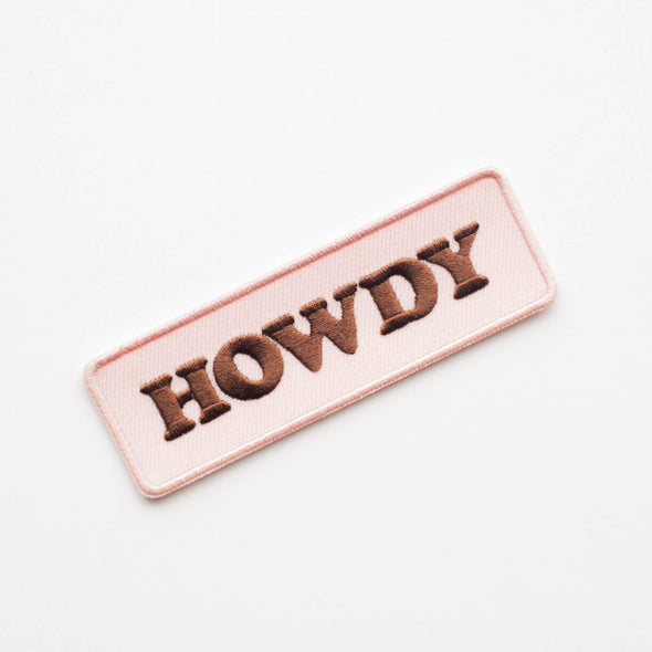 Howdy Embroidered Iron on Patch - Western Cowgirl