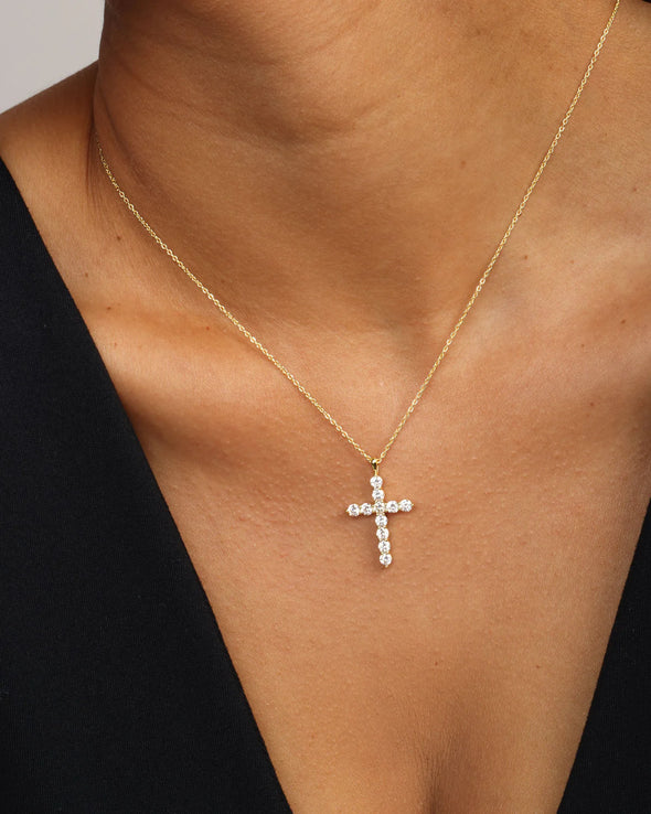 "Oh She Fancy" Small Cross Pendant
