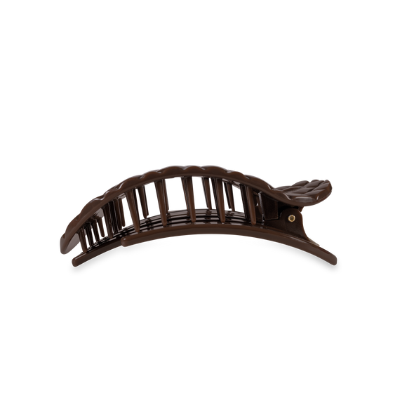 Flat Round Hair Clip | Medium | Truly Taupe Quilted