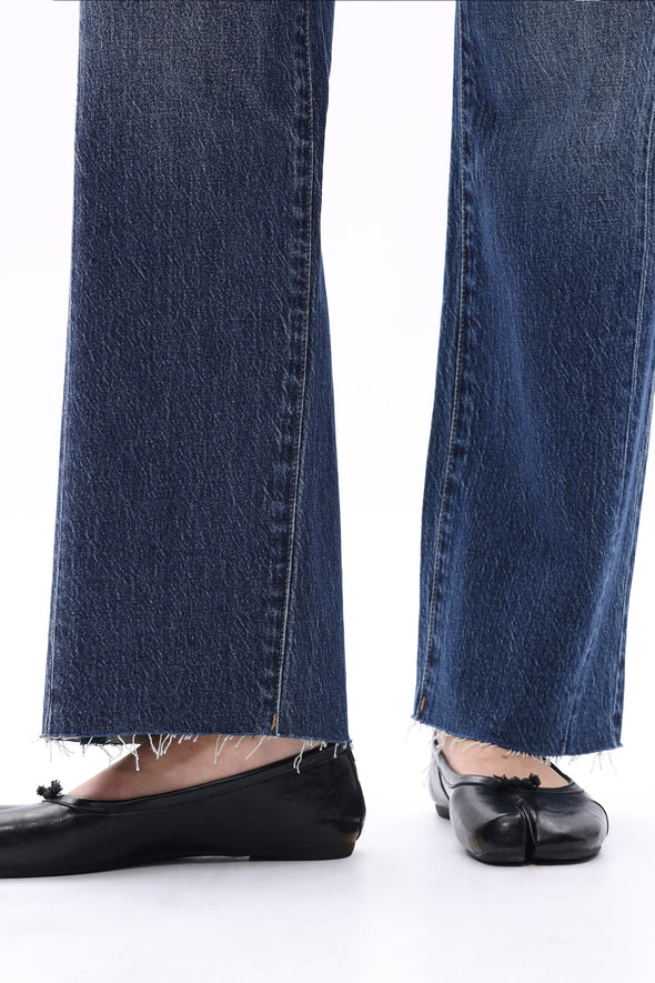 High Rise Straight Leg Jeans in Vintage Dark Blue