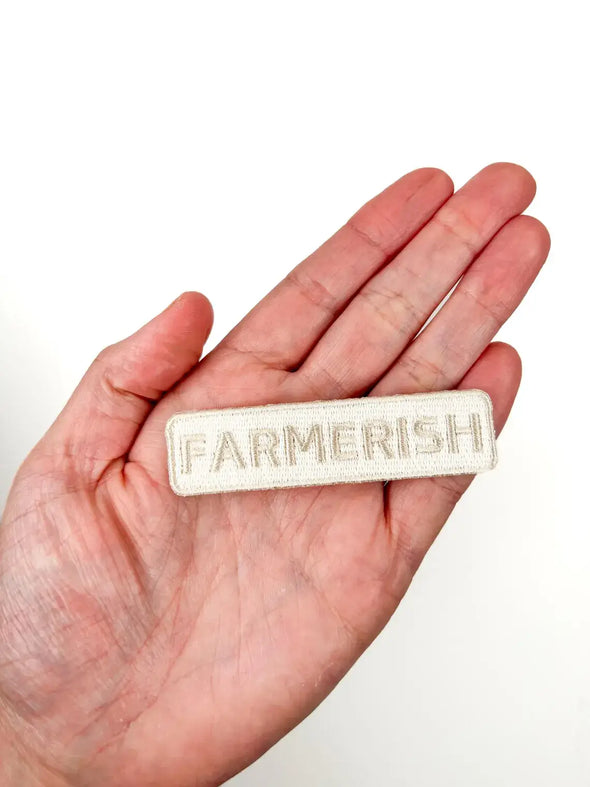 Farmerish Embroidered Iron-On Patch Homesteader Farm Garden