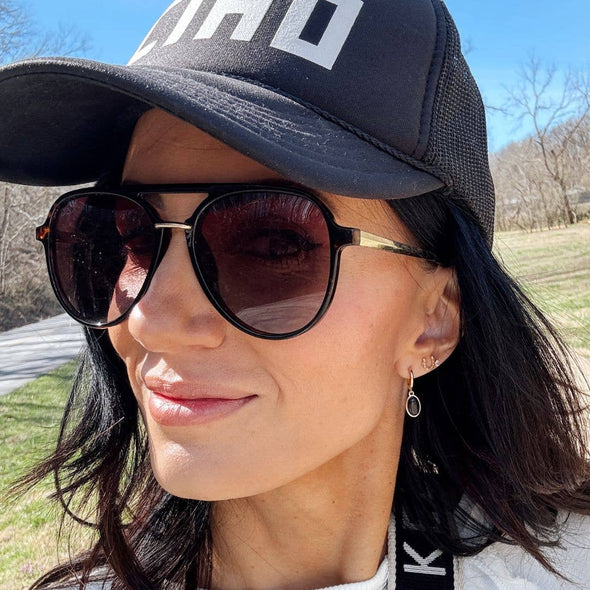 Black Oval Stone Huggies