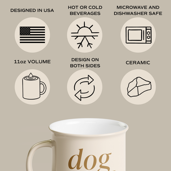 Dog Mom 11 oz Campfire Coffee Mug - Home Decor & Gifts