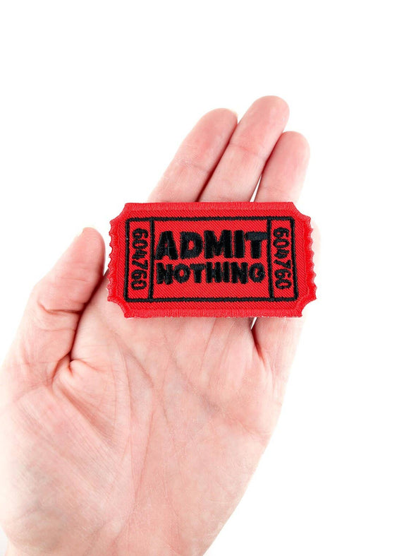 Admit Nothing Embroidered Iron-On Patch Carnival Trucker Hat