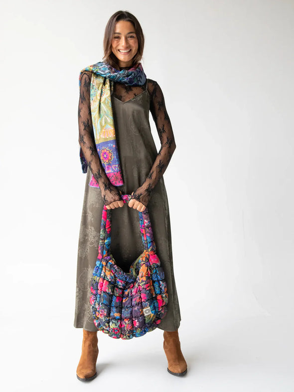 Puffy Fit-It-All Bag Dark Floral Garden