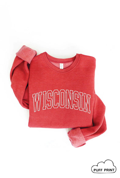 Wisconsin Puff Print Sweatshirt