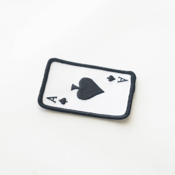 Ace of Spades Embroidered Iron on Patch