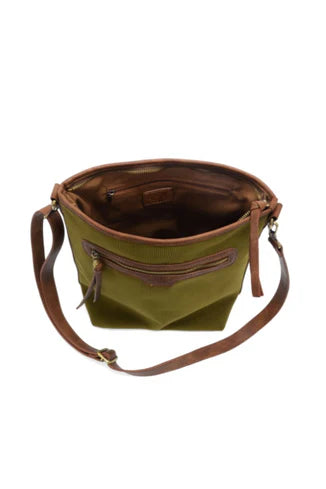 Olive Corduroy Silas Bucket Crossbody
