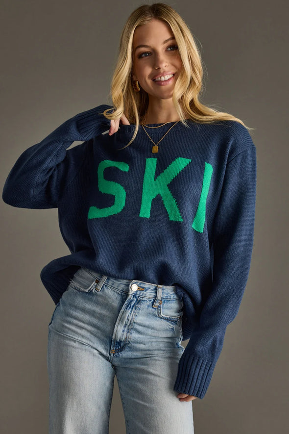 Ski Sweater in Navy