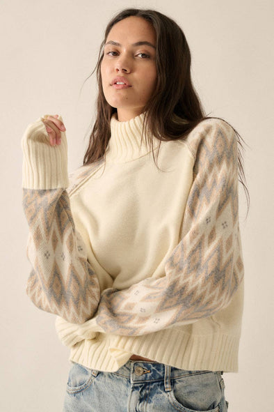 Geo Turtleneck Sweater