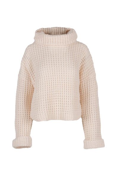 Astrid Chunky Knit Sweater in Cream