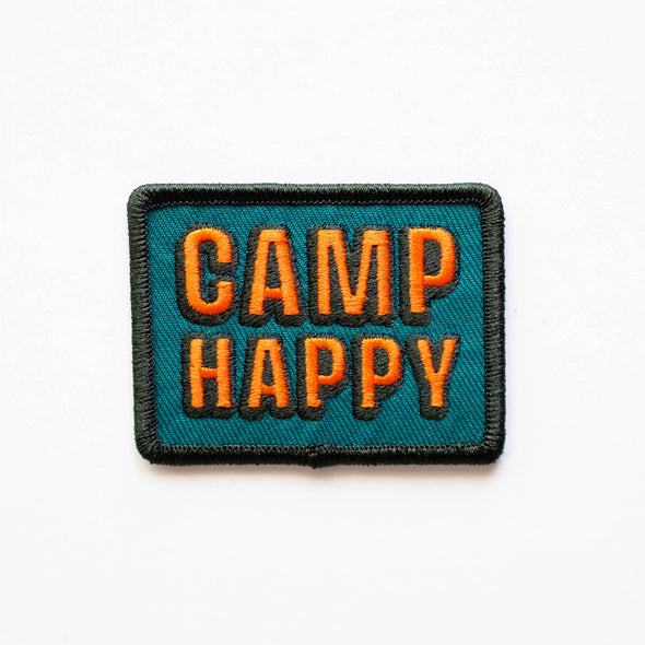 Camp Happy Iron on Patch
