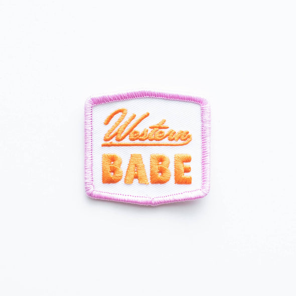 Western Babe Embroidered Iron on Patch
