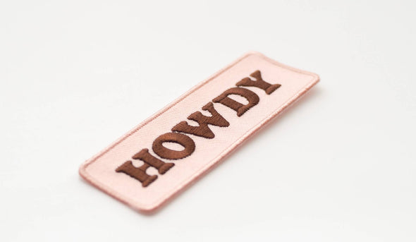 Howdy Embroidered Iron on Patch - Western Cowgirl