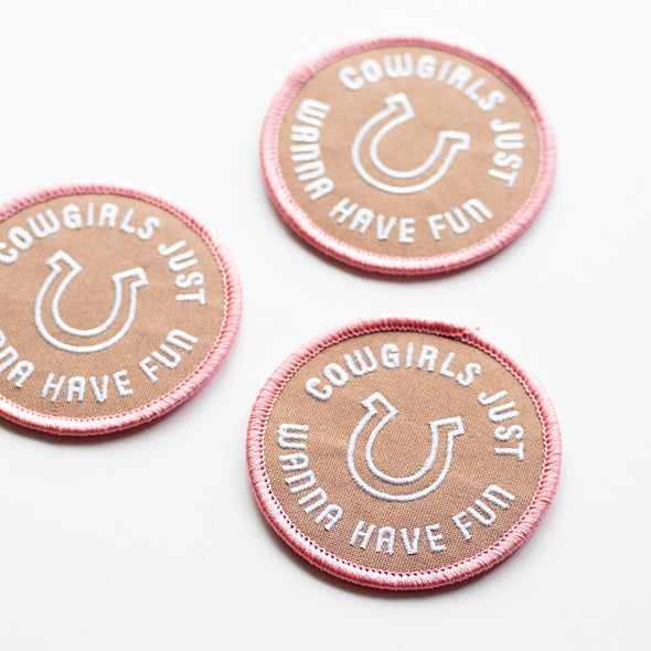 Cowgirls Just Wanna Have Fun Embroidered Iron on Patch
