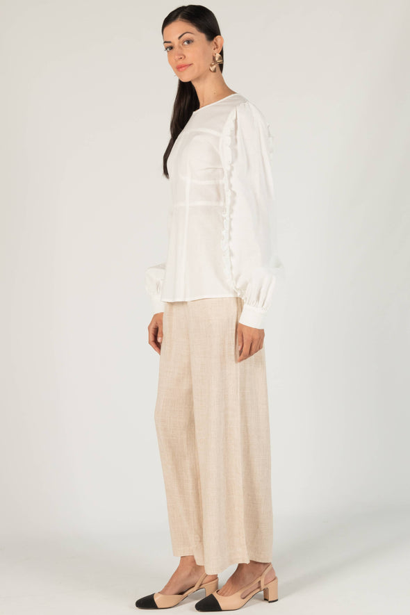 P. CILL Linen Wide Leg Pants