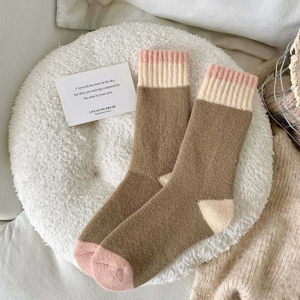 Thick Wool Pink & Brown