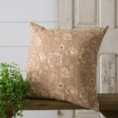 Pillow Sepia Floral Patterns
