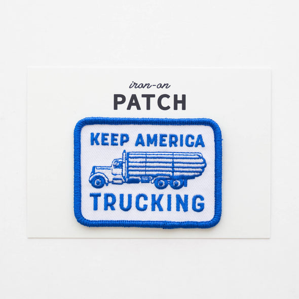 Keep America Trucking Embroidered Iron on Patch