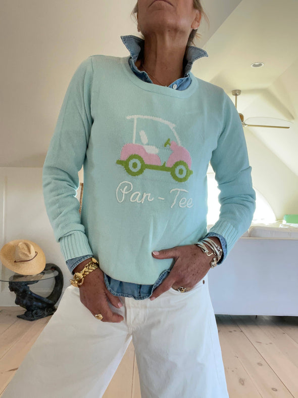 Aqua Par Tee Golf Sweater