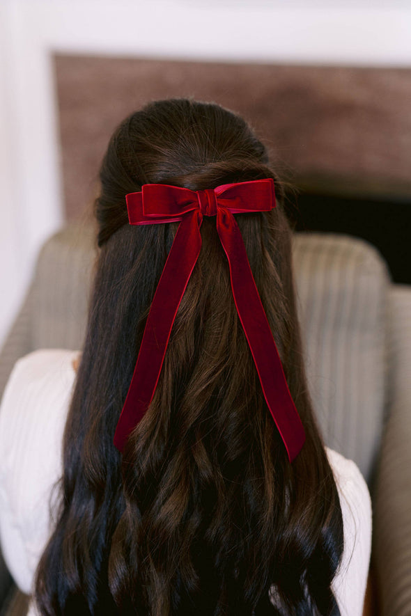 Alice Velvet Hair Bow Barrette