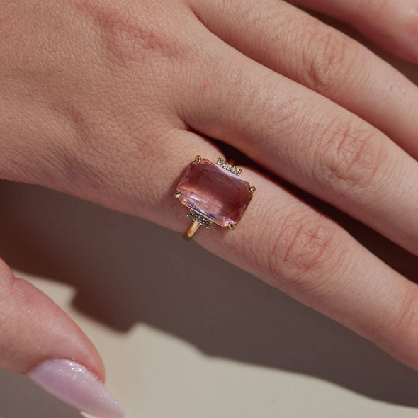 Pink Marie Statement Ring