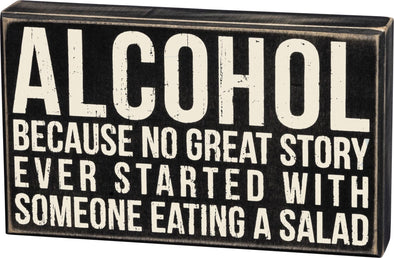 Alcohol Box Sign