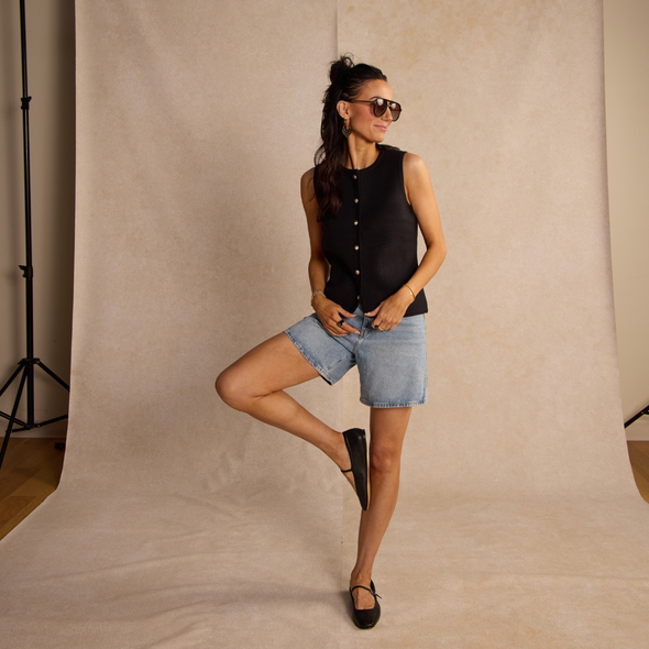 Black Studded Harlow