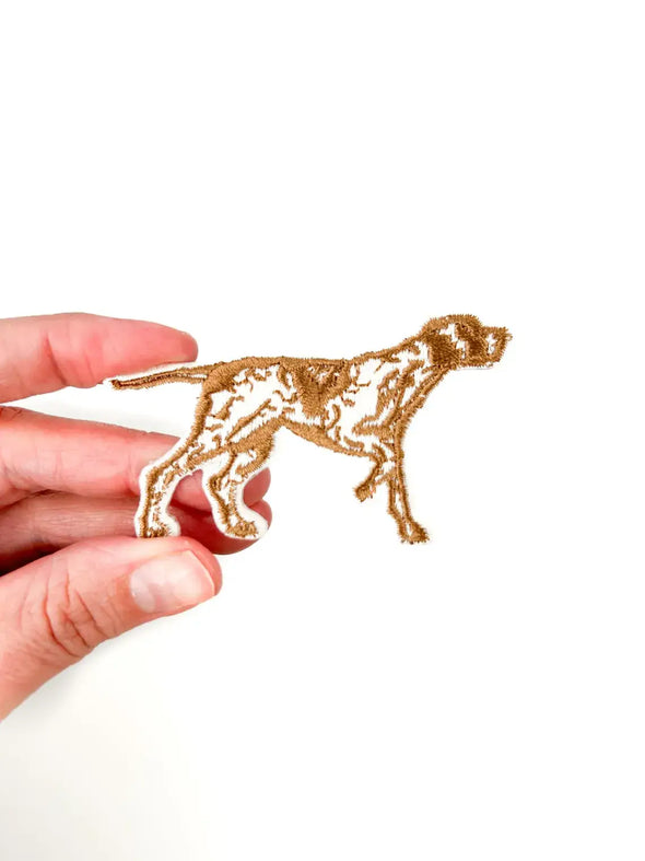 Pointer Dog Embroidered Iron-On Patch Hunting Dog, Sporting 