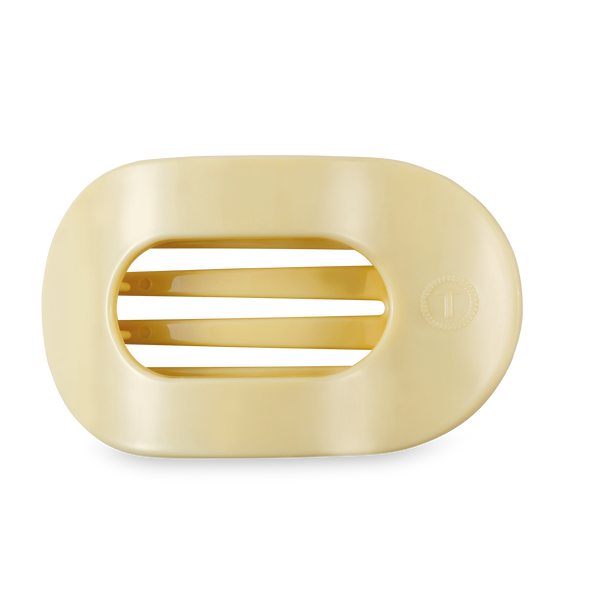 Flat Round Hair Clip | Large | Butter Yellow