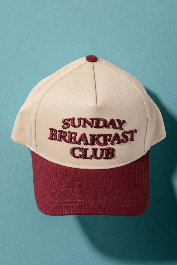 Sunday Breakfast Club Embroidered Trucker Hat