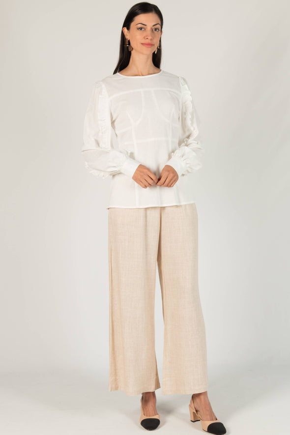 P. CILL Linen Wide Leg Pants