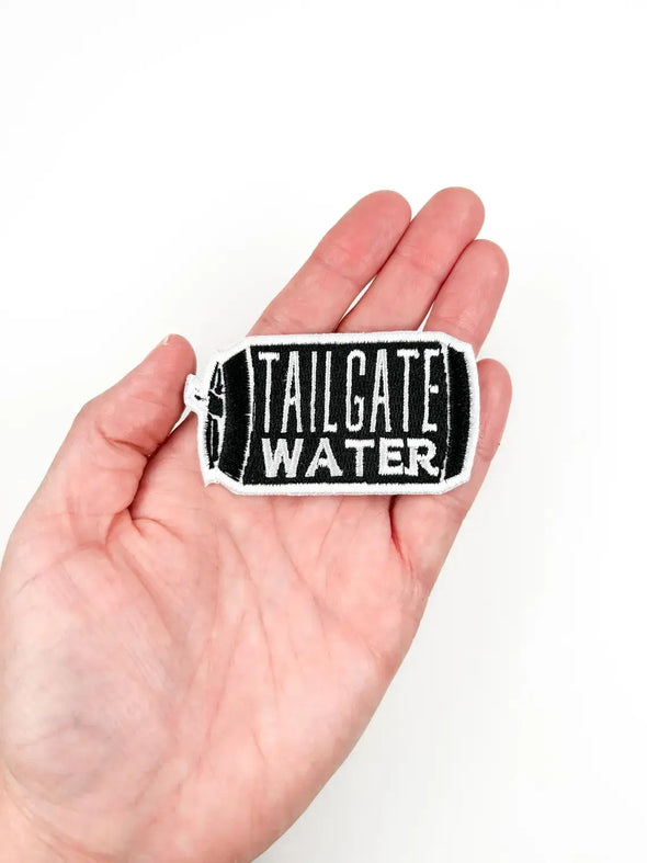 Tailgate Water Embroidered Iron On Patch Beer Football Fan