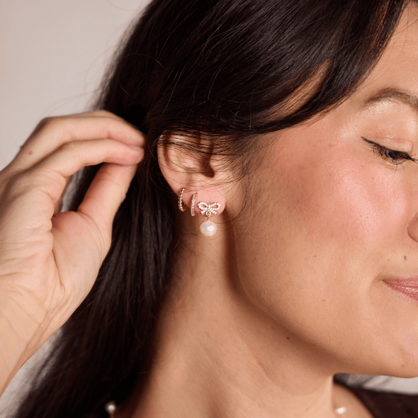 Bow and Pearl Studs