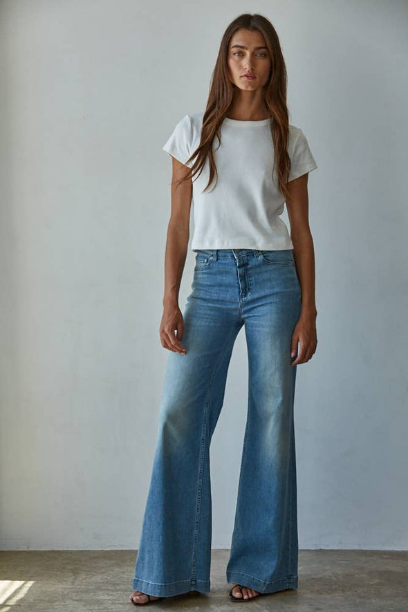 White Cotton Short Sleeve Tee