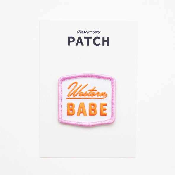 Western Babe Embroidered Iron on Patch