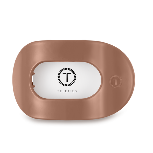 Round Flat Hair Clip | Large | Mocha Mousse