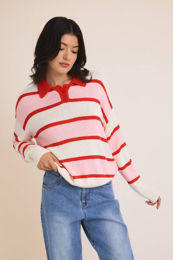 Long Sleeve Striped Sweater