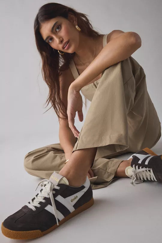 gola elan tobacco women Women's Sneakers - Brown - Size 8 A suede Gola logo patch is located at the tongue Gola Elan Men's Shoes Tobacco/Navy/Rust