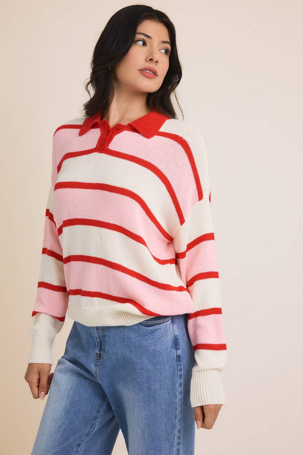 Long Sleeve Striped Sweater