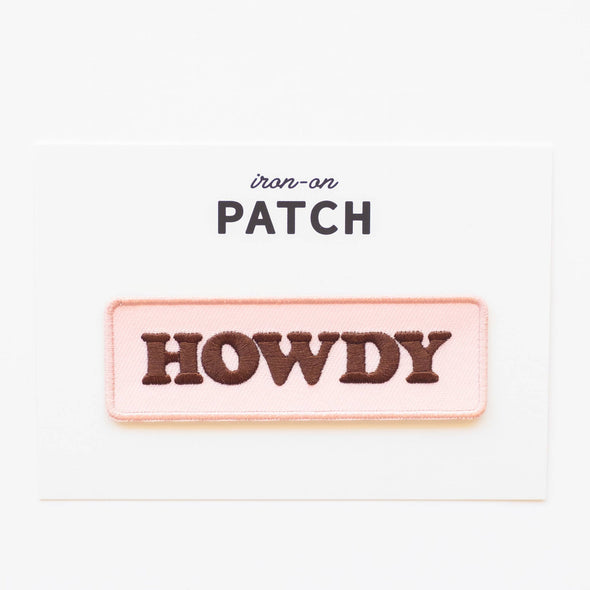 Howdy Embroidered Iron on Patch - Western Cowgirl