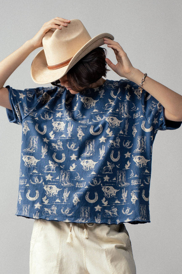 Western Graphic Print Relaxed Fit Tee